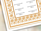 Rose Nikkah Certificate Template, Editable Nikkahnama, Printable Nikah Contract, Muslim Contract, Nikkah Islamic Marriage Contract.NN254