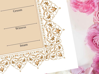 Nikkah Certificate, Nikkah Islamic Marriage Certificate, Printable, Custom Name Nikkah. Quran Verse, Digital Download. NN221
