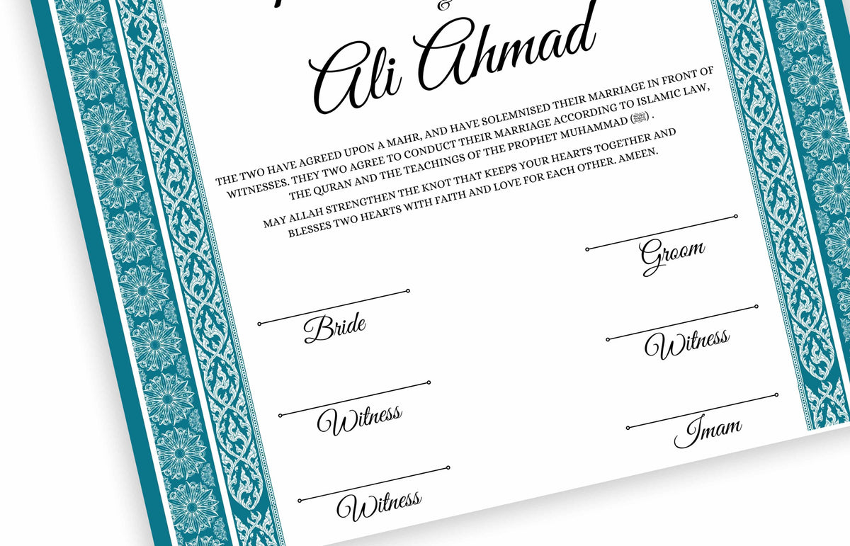 Digital Islamic Marriage Certification nn134