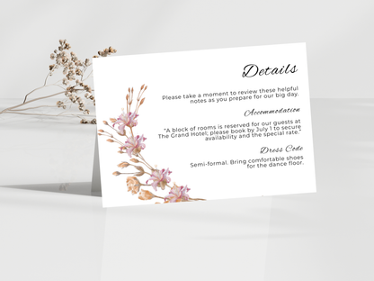 Wedding Invitation Set, RSVP, Wedding Details, Wedding Bottle Label Template, WI279