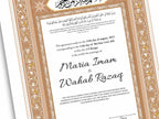 Luxury Nikkah Contract, Digital Printable Personalised Customised Nikkah Certificate, Custom Nikah Nama, Islamic Wedding Contract. NN167