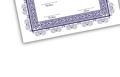 Nikkah Contract TemplateA4/A3, Printable Nikkah Contract, Editable Nikkahnama, Muslim Wedding Certificate, Digital Download. NN128