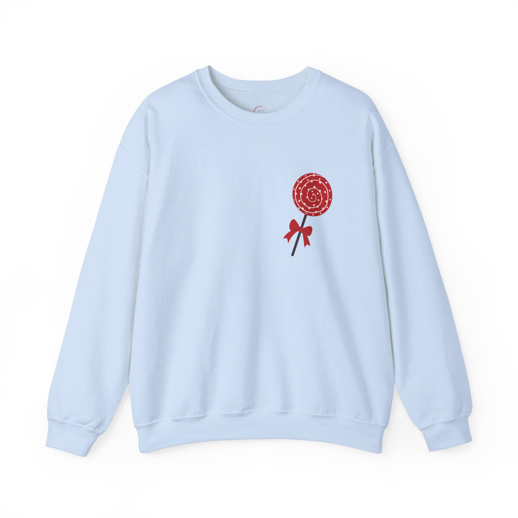 Valentine's Day Sweet Candy Sweatshirt, Pink Red Cute Unisex Crewneck Jumper,