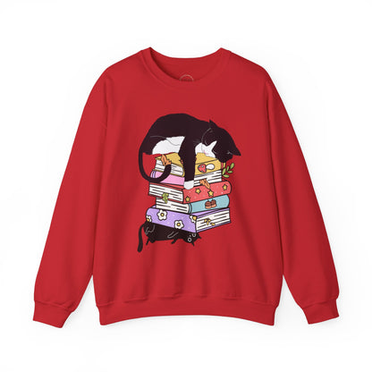 Cat Book Sweatshirt, Cat Lover T-Shirt, Gift for Cat Lover