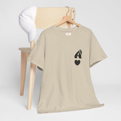 Initial Heart Tee — Minimalist 'A' Monogram T-Shirt