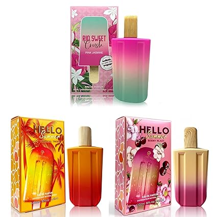 3PCS Perfume Set for Women - Floral Fragrance Gift Set with Vanilla,Sweet Fruity, Eau De Parfume| 3.4 Fl Oz Each(RioJasmine&Hello Summer Tropical&Berry)
