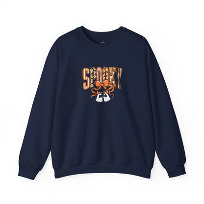 Spooky Ghost Pumpkin Crewneck Sweatshirt