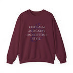 Scottish Style Unisex Sweatshirt Comfortable Outfit Keep Calm and Carry On Design - A1 Majestic