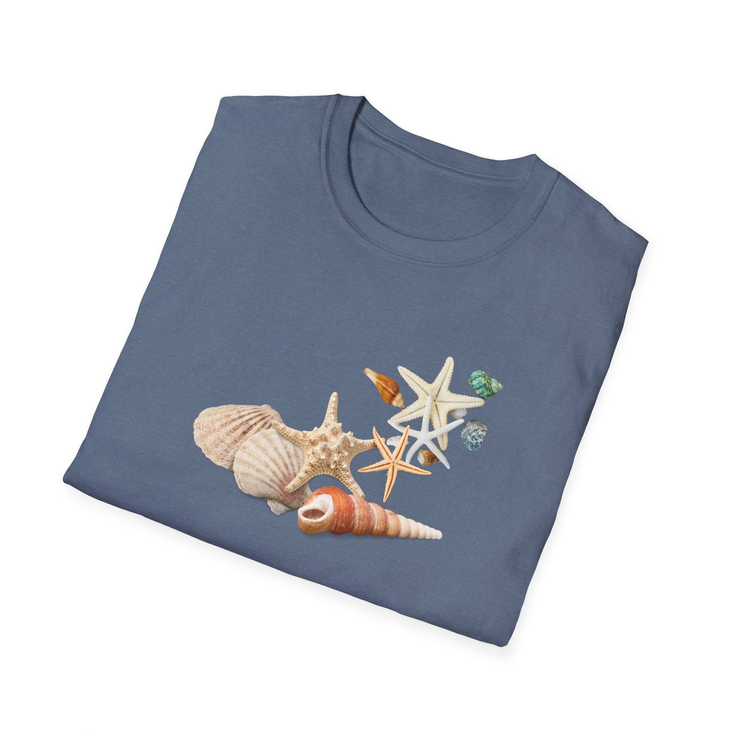Shell Print Unisex T-Shirt | Beach-Themed Casual Summer Tee