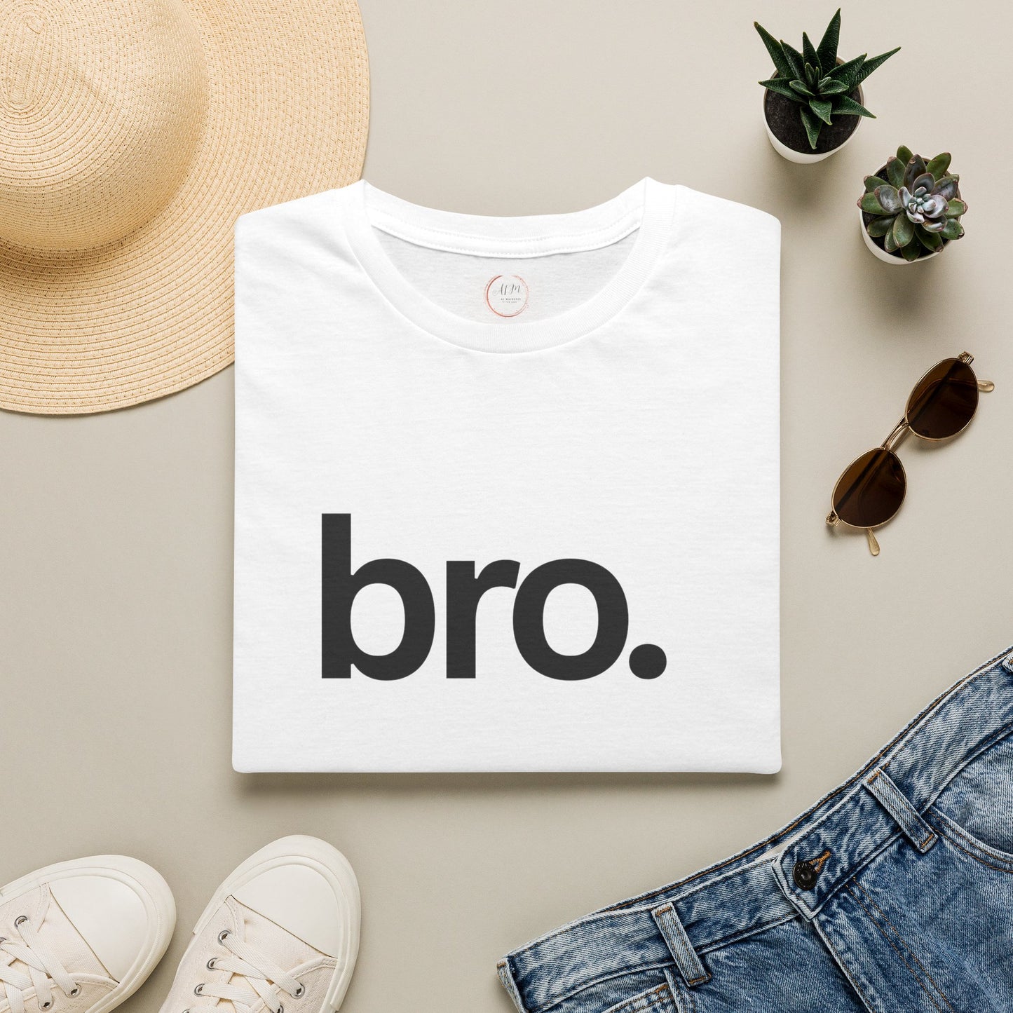 Bro. T-Shirt — Minimalist Bold Typography Tee for Friends & Casual Wear
