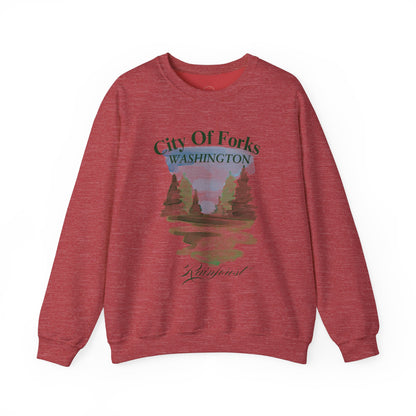 City of Forks  Sweatshirt  Forrest Crew Neck Sweatshirt