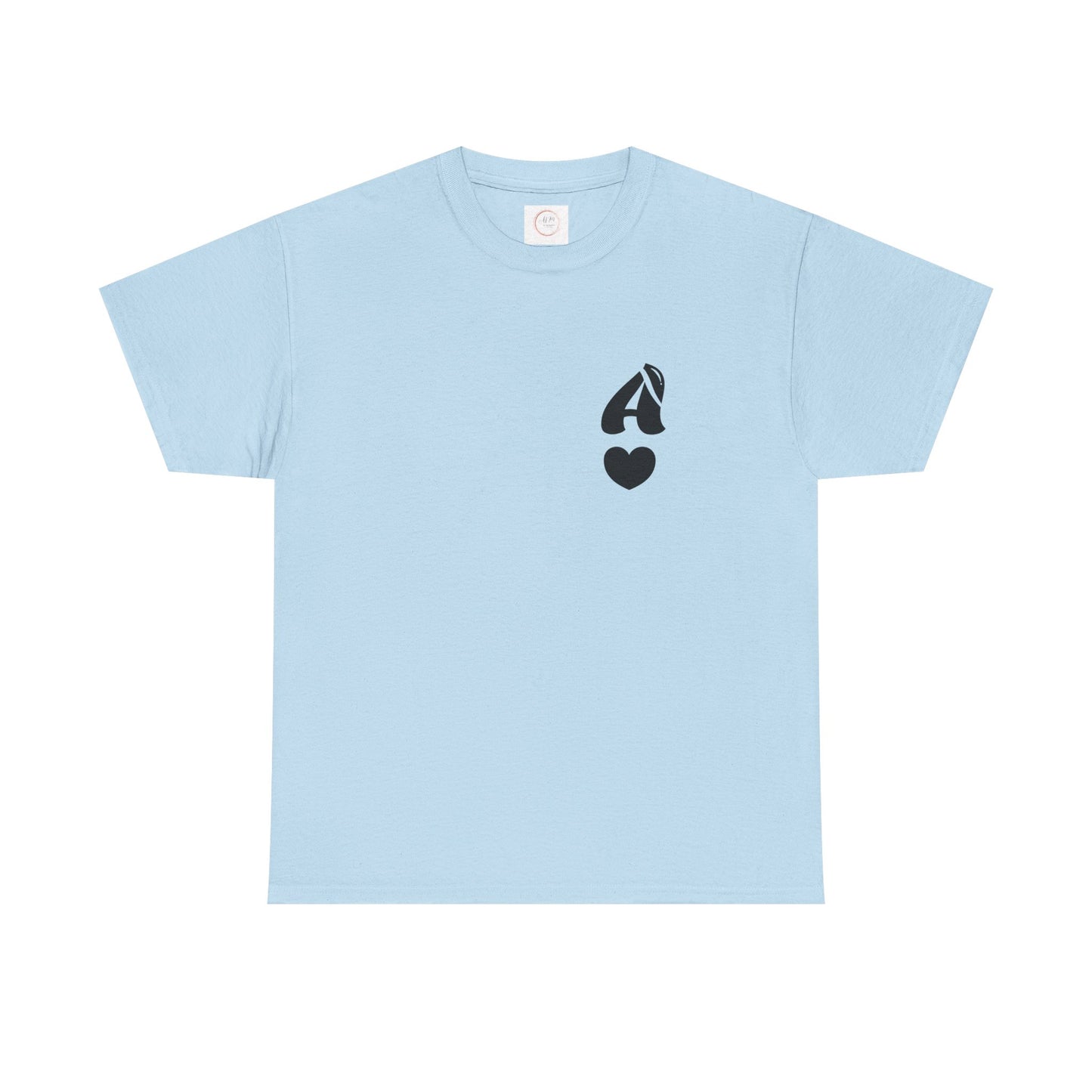 Initial Heart Tee — Minimalist 'A' Monogram T-Shirt
