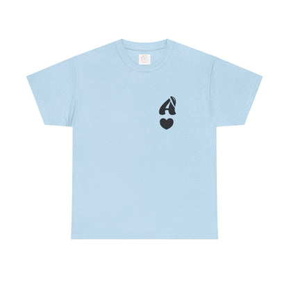Initial Heart Tee — Minimalist 'A' Monogram T-Shirt