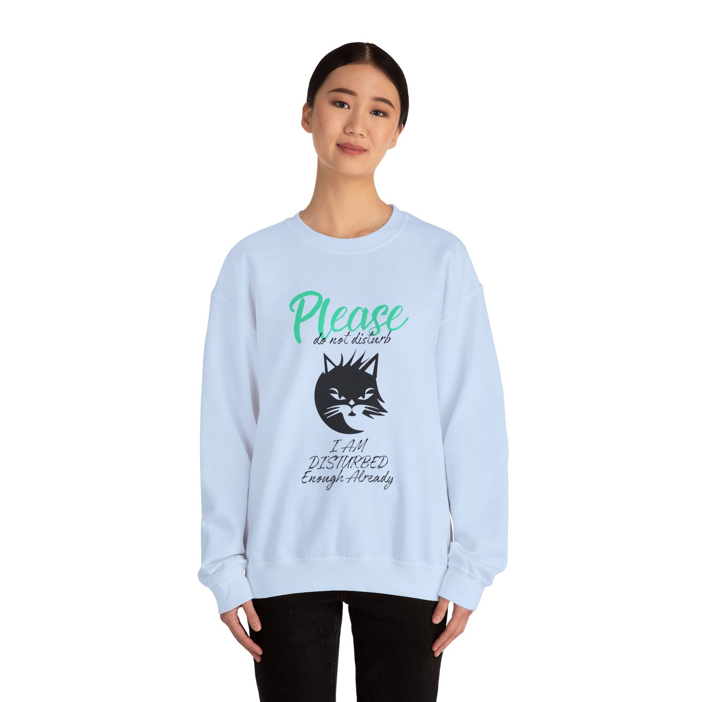 Please Do Not Disturb Cat Unisex Crewneck Sweatshirt