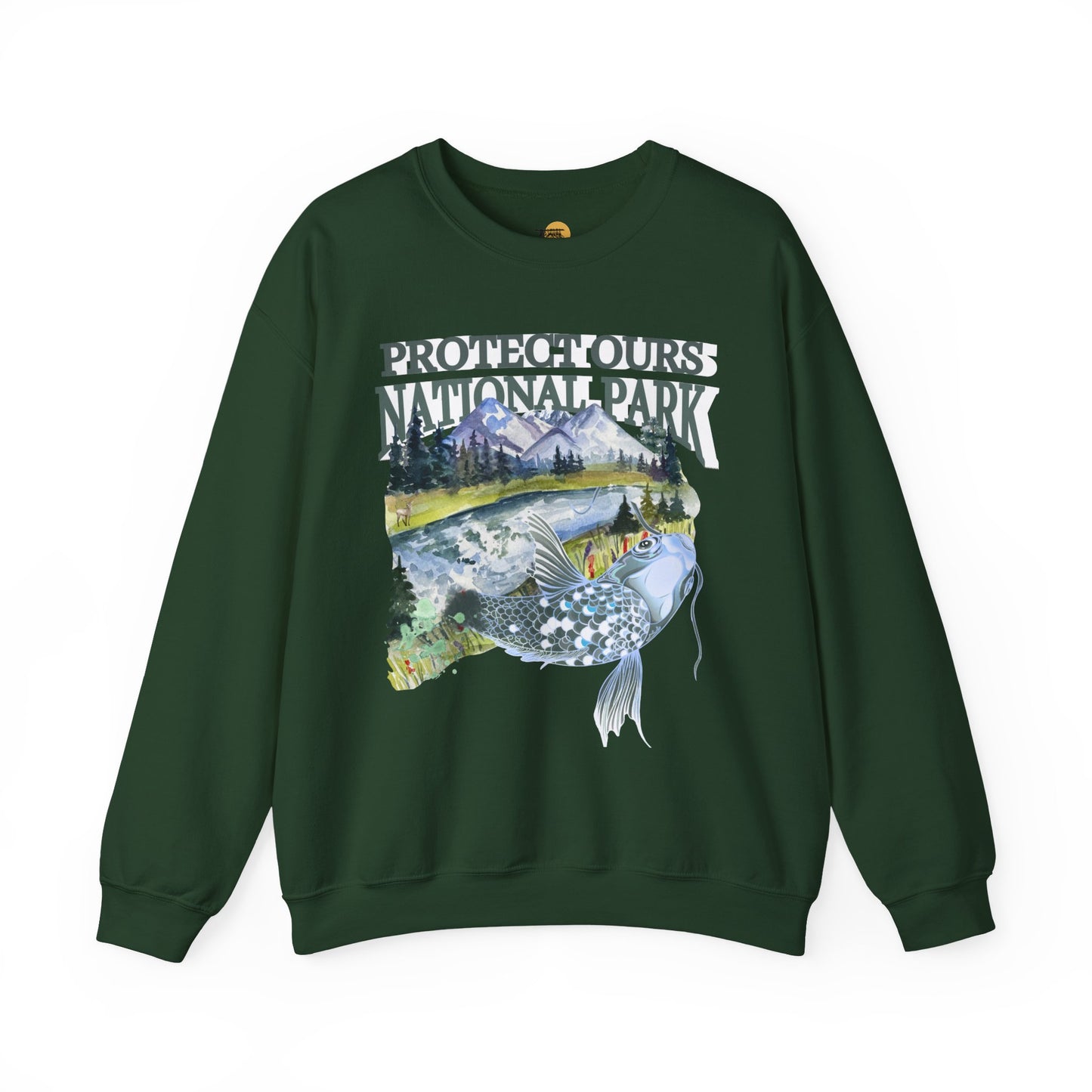 Nature Lover's Crewneck Sweatshirt - Protect Our National Park, Gift for Hikers, Eco-Friendly Apparel, Outdoor Adventure Clothing