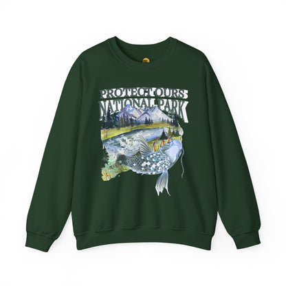 Nature Lover's Crewneck Sweatshirt - Protect Our National Park, Gift for Hikers, Eco-Friendly Apparel, Outdoor Adventure Clothing