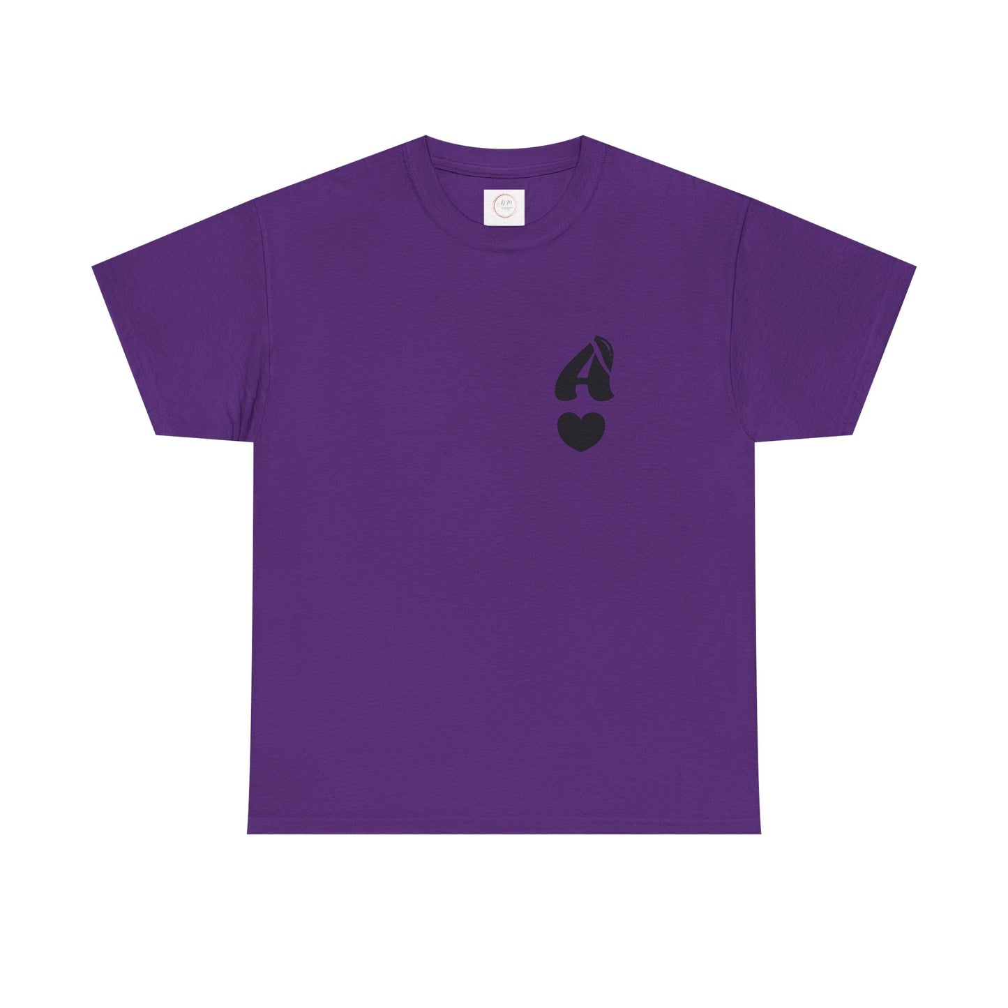 Initial Heart Tee — Minimalist 'A' Monogram T-Shirt