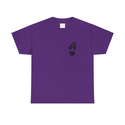Initial Heart Tee — Minimalist 'A' Monogram T-Shirt