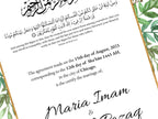 Nikkah Contract Template,Printable Nikkah Contract,Editable Nikkahnama,Muslim Wedding Certificate,Digital Download. NN185