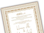 Nikkah Contract, Islamic Wedding Contract, Muslim Nikkah Certificate 11 x 17, Template, Instat Download. NN211