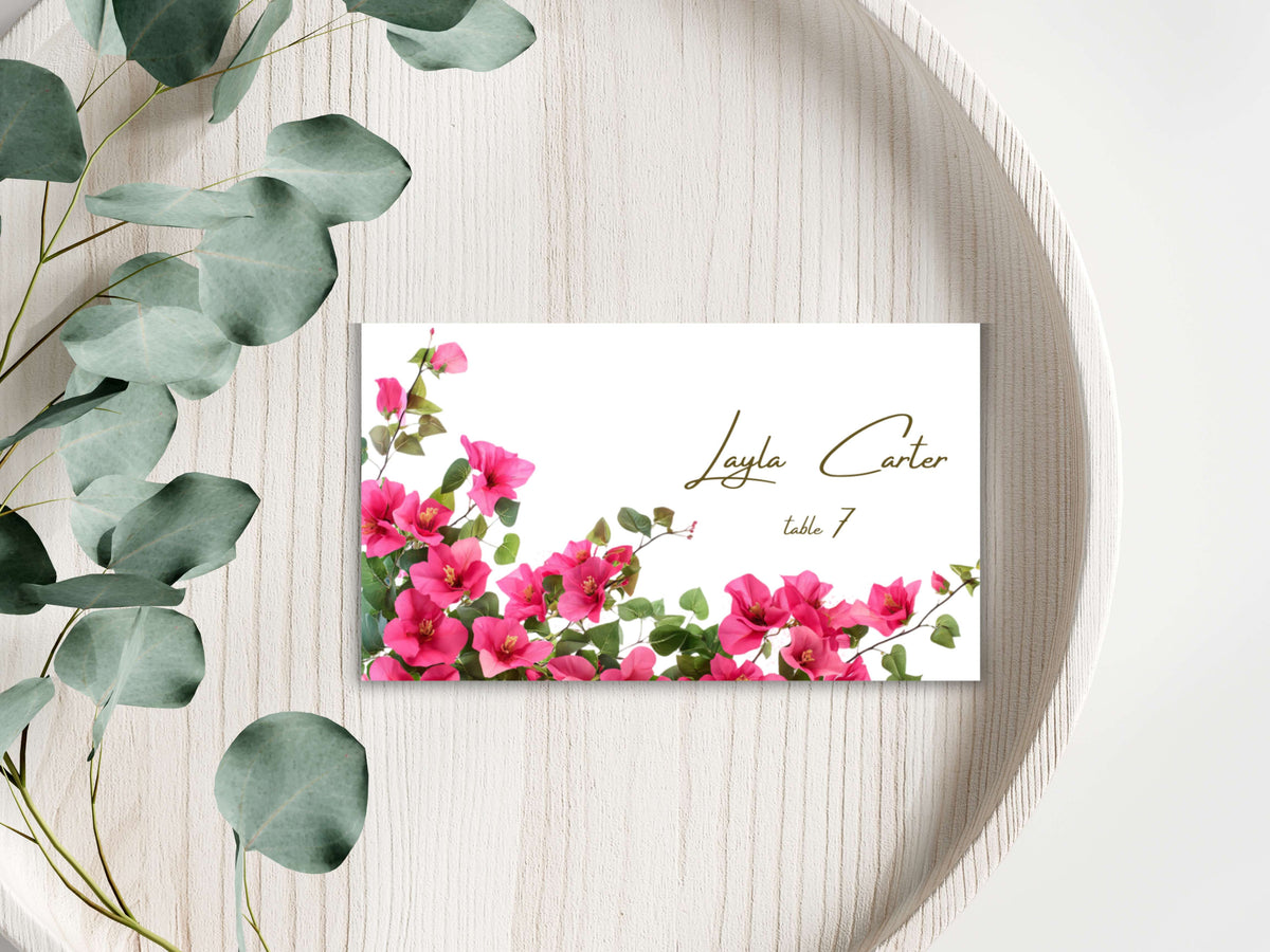 Wedding Menu Template, Editable Place Card & Thank You Note. WI199