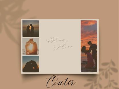 Modern Gatefold Wedding Invitation | Elegant Timeline Wedding Card | Minimalist Photo Wedding Invite | Custom Printable Template. WI137