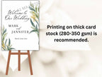 Greenery Watercolor Wedding Welcome Sign Template, Wedding Welcome Sign, Wedding signs, Welcome poster Template. WS12