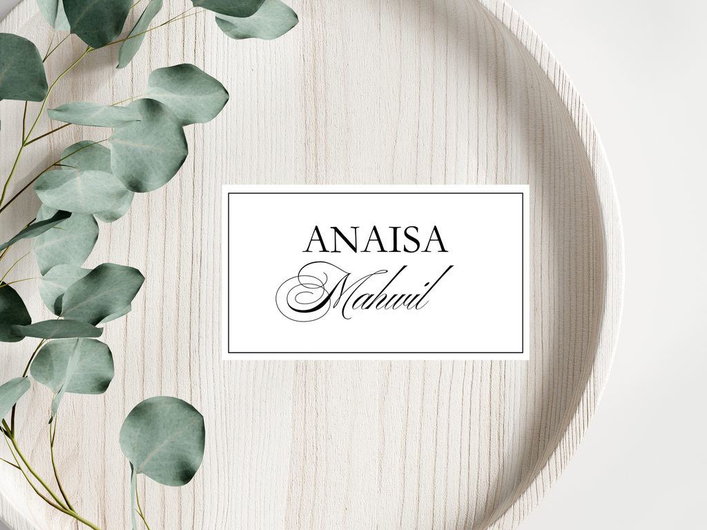 Wedding Menu & Thank You Template | Editable Canva Place Card. WI215
