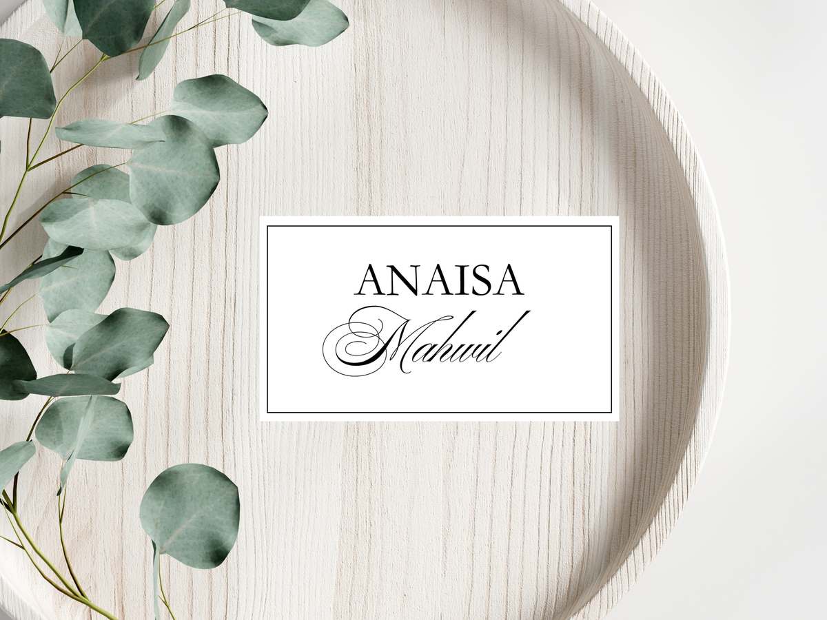 Wedding Menu & Thank You Template | Editable Canva Place Card. WI215