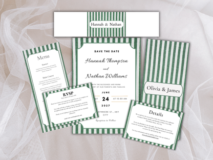 Wedding Invitation Bundle, RSVP, Menu Card, Reception Card, Details Card. Wedding Bottle Label. WI290