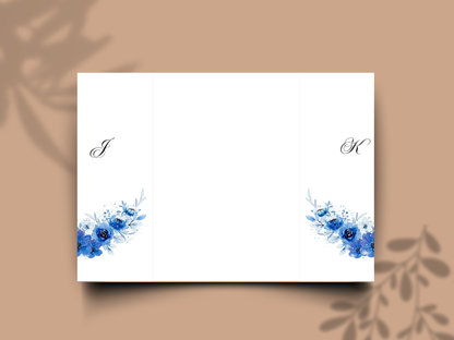 Gatefold Wedding Invitation Template, Menu Card, Thank you Card, Place Card, Name Card WI268