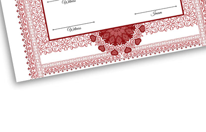 Nikkah Certificate Digital Download Personalised, A4, A3, Template, Instat Download. NN179