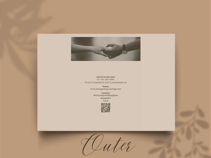 Newspaper Style Wedding Invitation | Gatefold Wedding Card | Vintage Wedding Program with Timeline | Unique Wedding Party Invite. WI136