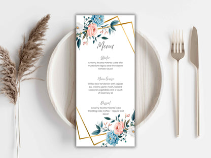 Wedding Invitation Bundle, RSVP, Thank You Card, Table Card, Menu Card, Reception Card, Details Card. WI238