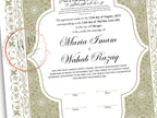 Nikkah Certificate Digital Download Personalized, Luxury Nikkah Contract, Islamic Wedding Contract, Personalized Muslim Wedding Gift. NN191
