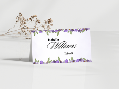 Watercolor Purple Floral Wedding Invitation Bundle, Editable Wedding Suite, Digital Download | MTC409