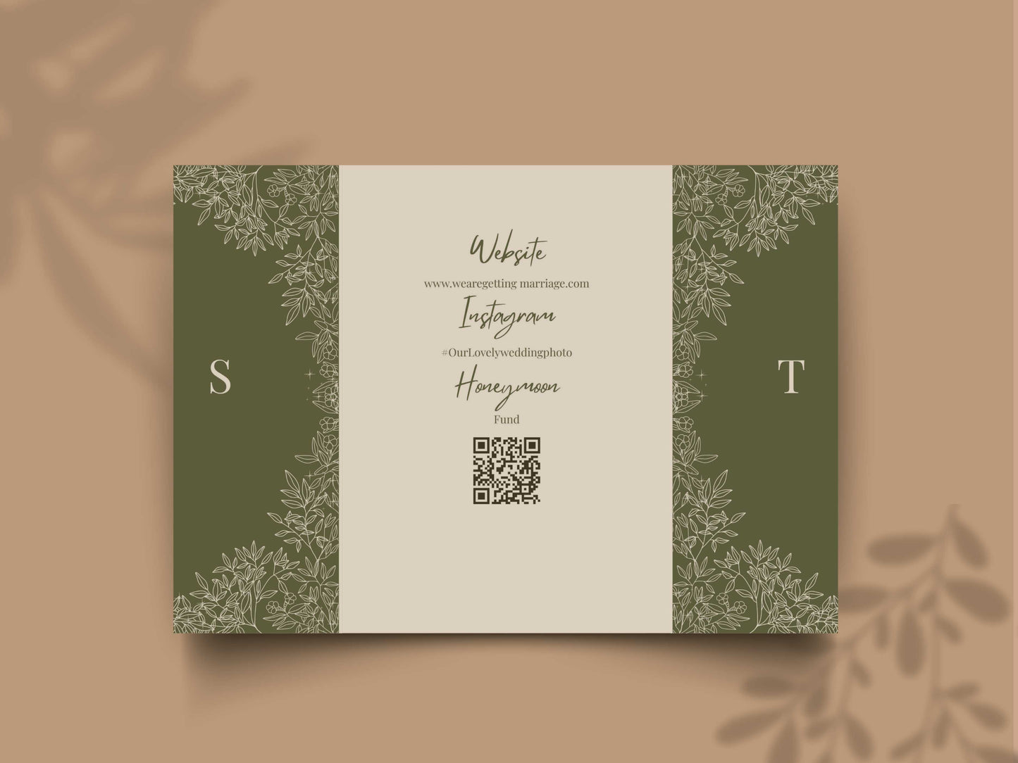 Gatefold Wedding Invitation Template, Menu Card, Thank you Card, Place Card, Name Card WI264