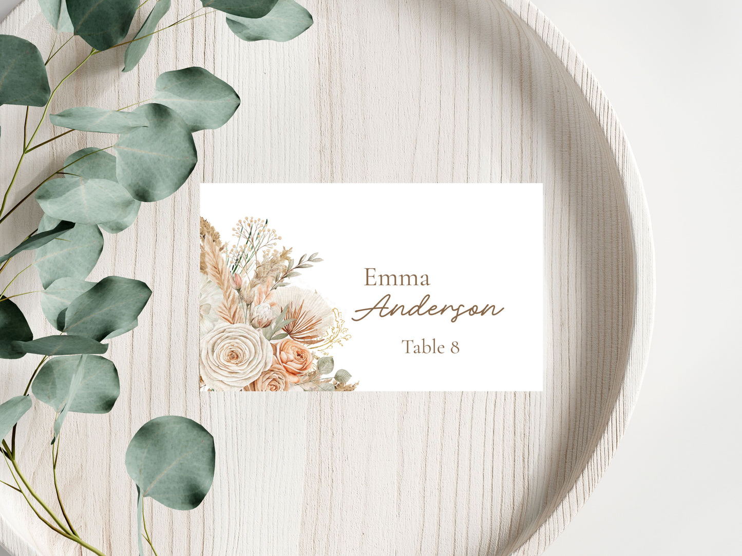 Place Card & Thank You Card Template. WI193