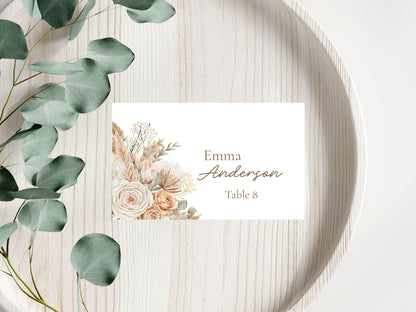 Place Card & Thank You Card Template. WI193
