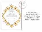 Nikkah Certificate Digital Download Personalised, A4, A3, Nikkah Contract, Muslim Nikkah Certificate Template, Instat Download. NN229