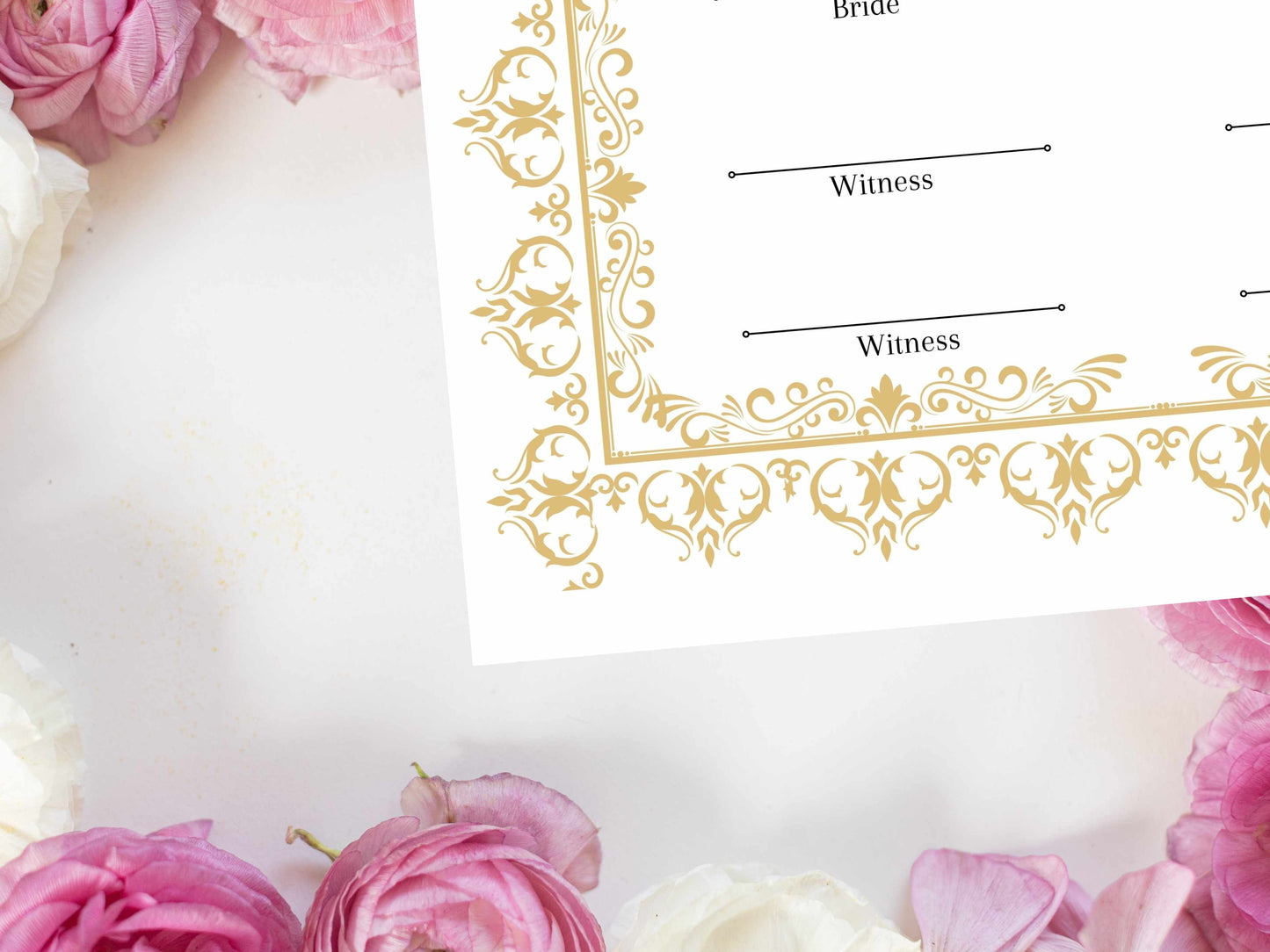 Nikkah Certificate, A4/A3 Islamic Wedding Contract Template, Nikkah Nama, Muslim Marriage, Personalised Names, Quran Verse.NN235