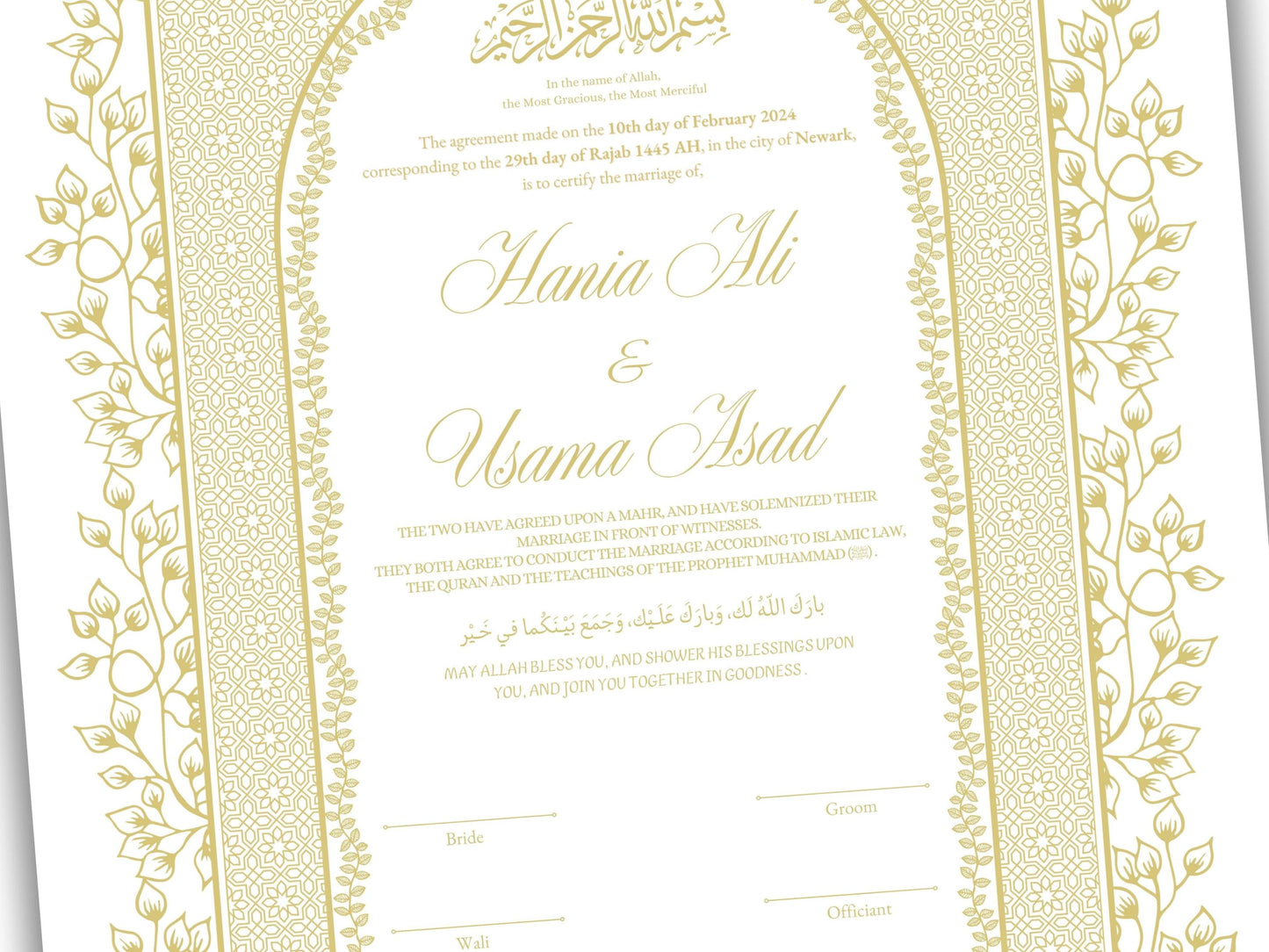 Nikkah Certificate Digital Download,A3,A4. NN207