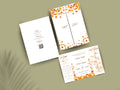 Autumn Wedding Card Template | Fall Leaves Wedding Details Card | Editable Timeline Program | Orange Wedding Invitation Printable. 174