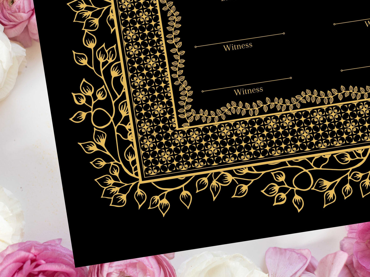 Luxury Nikkah Contract, Digital Printable Personalised Customised Nikkah Certificate, Custom Nikah Nama, Islamic Wedding Contract. NN226