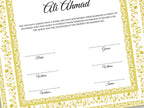 Nikkahnama | A4/A3 Custom Luxury Nikkah Contract | Digital contract | Inspired Luxury Nikkahnama | Nikkah Certificate Pdf Template. NN145