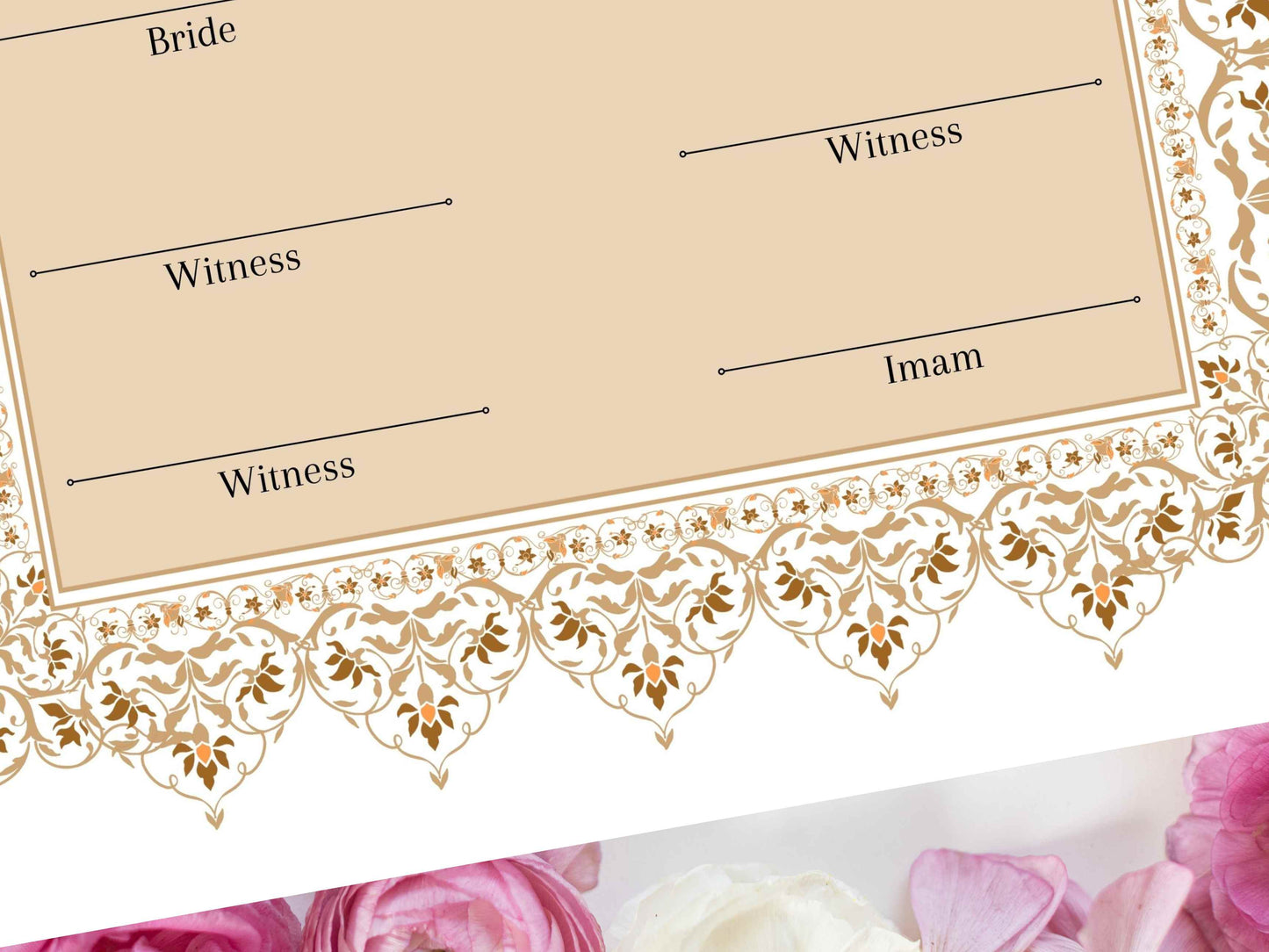 Nikkah Certificate, Nikkah Islamic Marriage Certificate, Printable, Custom Name Nikkah. Quran Verse, Digital Download. NN221