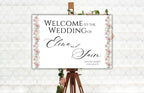 Flower Wedding Welcome Sign, Wedding Entrance Sign Template, Editable, Custom Wedding Welcome Poster, Wedding Decorations. WS24