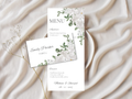 Wedding Menu | Editable Printable Table Place Card. WI205