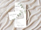 Wedding Menu | Editable Printable Table Place Card. WI205