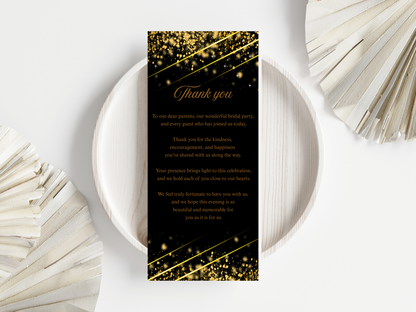 Wedding Thank you Card, Menu Card, Table Card. WI299